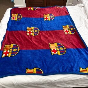 FC Barcelona Blue and Red Blanket